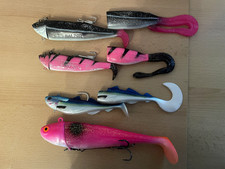 Gummifische für Norwegen. Diverse Jigs/Shads: Royber, Crazy Daisy, Arctic Shad