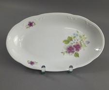 Leuchtenburg Thüringen Porzellan OVALE SERVIERPLATTE gedeckter Tisch Vintage alt