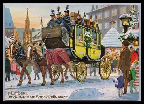 Ansichtskarte kutschen - ansichtskarte,