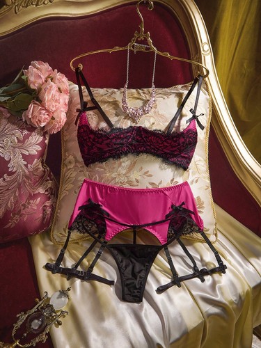 Teiliges fuchsia dessous set - 3,