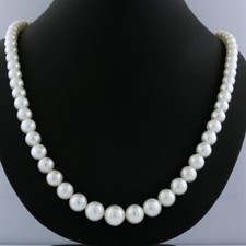 Südseeperlen-Kette weiße Perlen Australien 8-11 mm feiner Lüster, neu