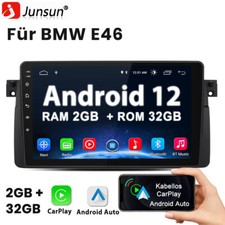 Für BMW E46 1998-2006 Android12 Doppel Din Autoradio GPS Navi Bluetooth WiFi DAB