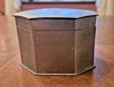 Zinndose mit Deckel achteckig