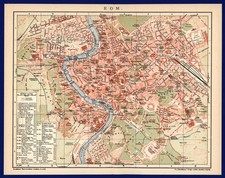 Stadtplan anno 1904 - Rom -