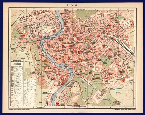 Stadtplan anno 1904 rom - rom,