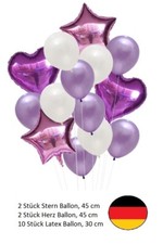 Lila Weiß Folie Luftballon