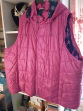 Damen  Weste  Gr .   56 /58  Reißverschluss,  Taschen ,Kapuze, Pink bunt