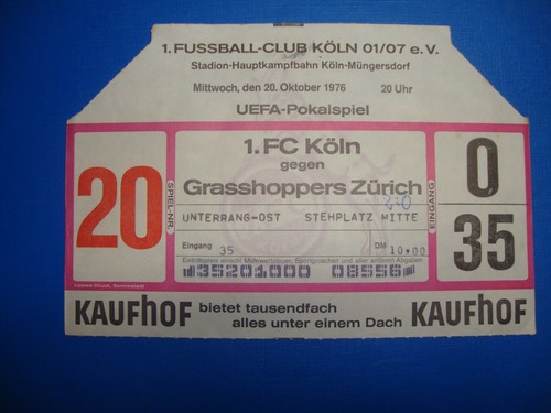 Ticket fc köln - 76/77,