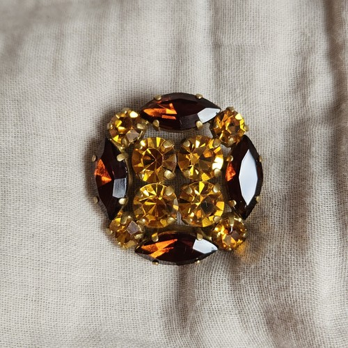 Vintage brosche cognac - vintage, braune