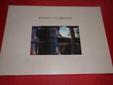 RENAULT 19 Cabriolet + Cabriolet 16V Prospekt Brochure Preisliste Pricelist 1992