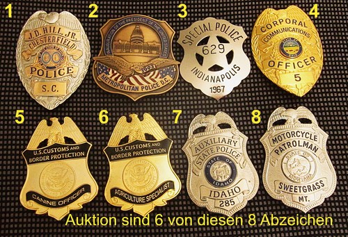 Obsolete police badges 6 - ,