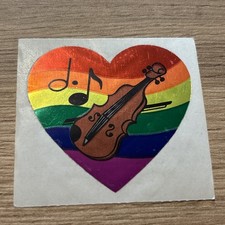 Sandylion ? Musik Herz ? 80er ? Originalbogen ? Mylar ? Foil