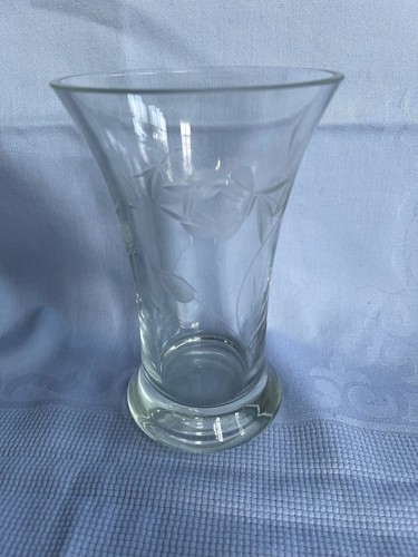 Glas vase handgeschliffen - vase,