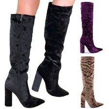 Damen Stiefel Knielangschuhe