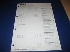 Citroen DS 21, Pallas 21 - Injection ab Bj. 1969-,  orig. Bosch Testwerte Blatt