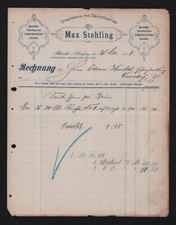 ABTSRODA, Rechnung 1908, Max Stehling Drechslerei landwirtschaftliche Geräte-Fab