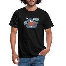 Peanuts Snoopy Camp Life Zelt Camping Männer T-Shirt