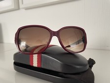 ?BALLY BY2030A 23 Luxus Damen Sonnenbrille Brille Rot Handmade Haute Couture