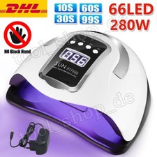 280W LED UV Nagellampe Gel Lichthärtungsgerät 4Timer Nagel Trockner Smart Sensor