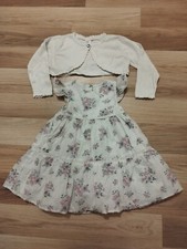 Festliches Kleid C&A Baby Größe 80 Taufe Taufkleid & Bolero Sommer weiß Blumen