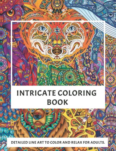 Intricate coloring book - intricate, book: