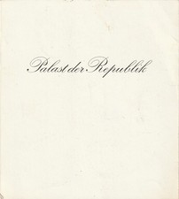 DDR Speisekarte Berlin Palast