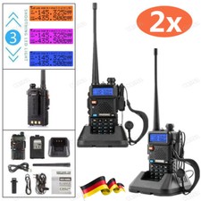 2X Baofeng UV-5R Funkgerät Walkie Talkie Sprechfunkgeräte Handfunkgerät NEU