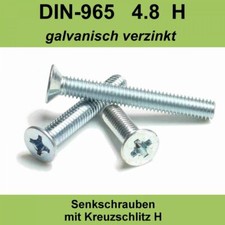 M2 DIN 965 Senkschrauben mit