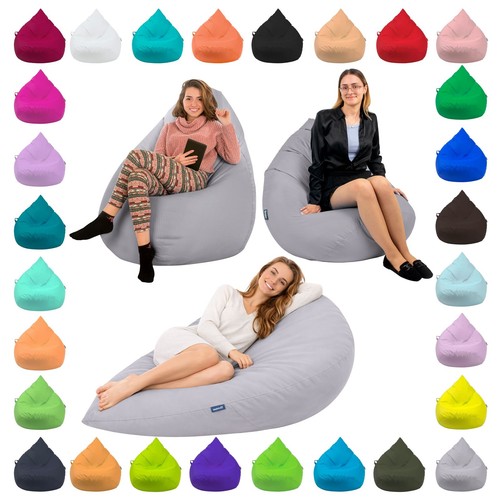 Sitzsack tropfenform grau xxl - grau,