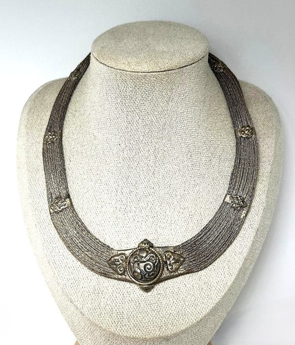 Silber collier breit vintage - collier,
