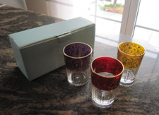 PartyLite Kerzenhalter Global Fusion "Bel Mondo" Trio mit 24K-Goldveredelung