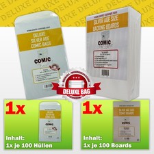 Comic Concept Sparpaket 100x Deluxe Silver Age Bags (+Lasche) + Silver Boards