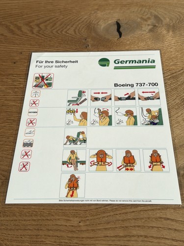 Safety card germania boeing - germania, *