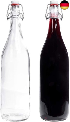 Glasflasche liter mit - 2,