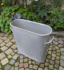 Alte große Aluwanne Schüssel keine Zinkwanne Pflanzkübel Milchfass 40Liter