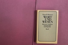 413406 Franz H. Mautner WORT UND WESEN Insel Verlag Kleinere Schriften zur