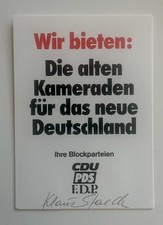 KLAUS STAECK, Postkarte