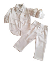 Festlicher Anzug Baby/Junge, 5 teilig, Taufe,Geburtstag,Hochzeit, 5 teilig, Weiß