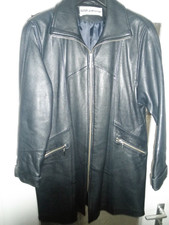 Damenmantel aus echtem Leder  von " BIBA+pariscoop " Gr. 38  schwarz