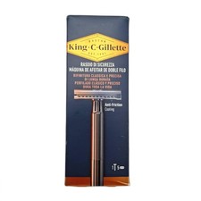 Gillette King C. Rasierer Griff 5 Stahl Rasierklingen Sicherheit Präzision