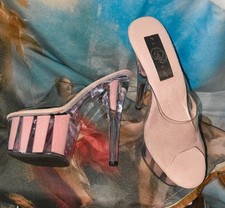 rosa Pleaser - 17 cm ultra High Heels  - US 6 - gebraucht