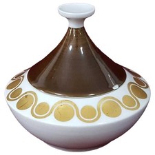 Zuckerdose Golddekor Hutschenreuther weiß braun