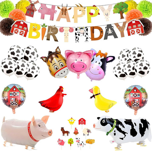 Bauernhof geburtstag deko set - bauernhof,