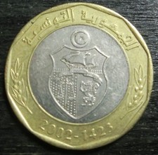 Tunesien  5  Dinar  2002