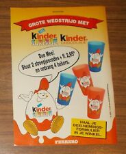 Seltene Werbung Ü-Ei Kinder Surprise Eiermann Trinkbecher Niederlande 2001