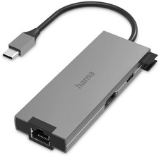 HAMA 5in1 USB-C-Multiport Hub LAN HDMI 4K USB-C 2x USB-A Power Delivery Adapter