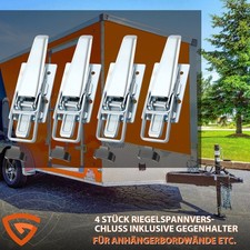 4pcs Riegelspannverschluss Bordwandverschluss Anhänger f. Hapert Saris Eduard