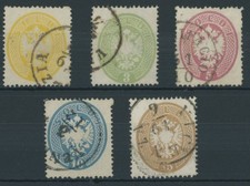 LOMBARDEI UND VENETIEN 1863, Doppeladler, gez. K 14, Prachtsatz, Mi. 4