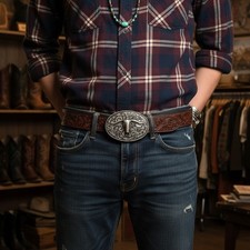 Herren Silber Metal Cowboys