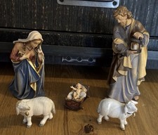 Krippenfiguren Kostner Krippe - Heilige Familie 16 cm - Holz geschnitzt - Neu